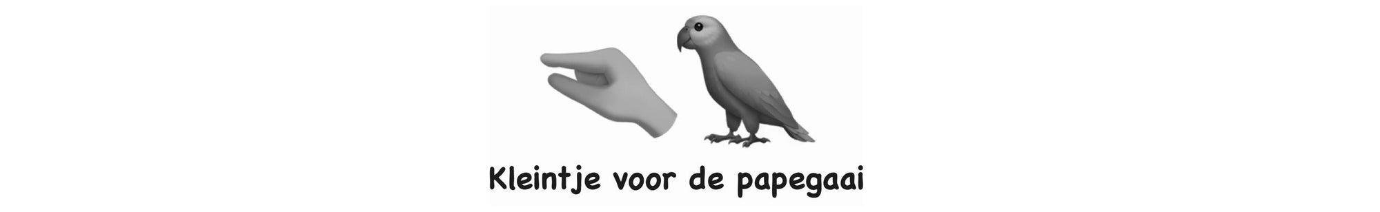 Kleintje voor de papegaai